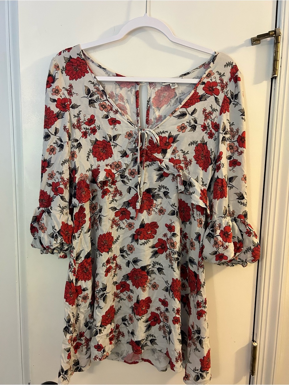 American Eagle Floral Tie-Front Women’s Dress